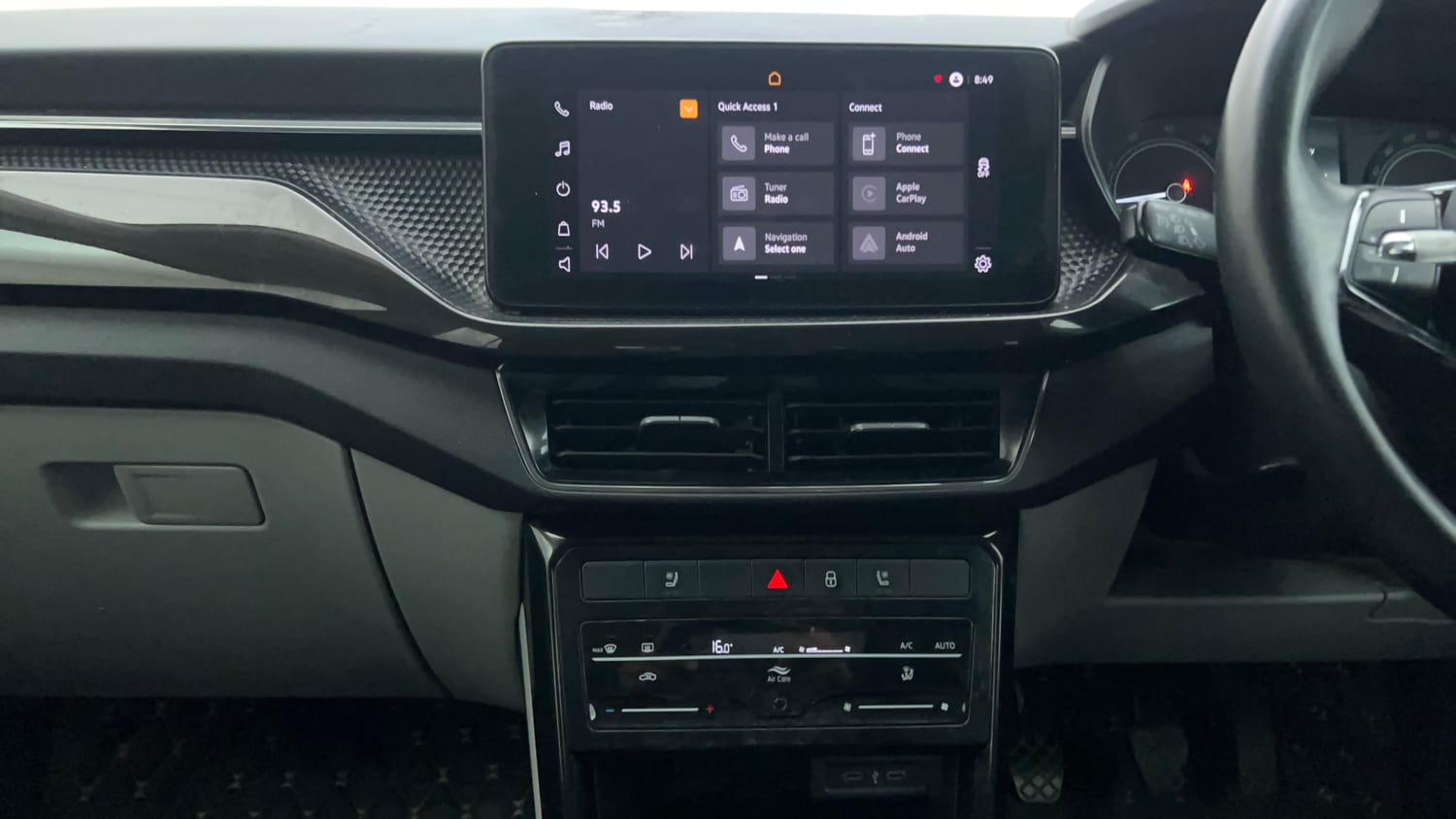 Used 2021 Skoda Kushaq Style 1.0L TSI MT Petrol Manual interior MUSIC SYSTEM & AC CONTROL VIEW