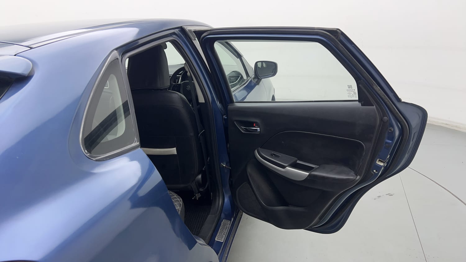 Used 2016 Maruti Suzuki Baleno Delta 1.2 Petrol Manual interior RIGHT REAR DOOR OPEN VIEW