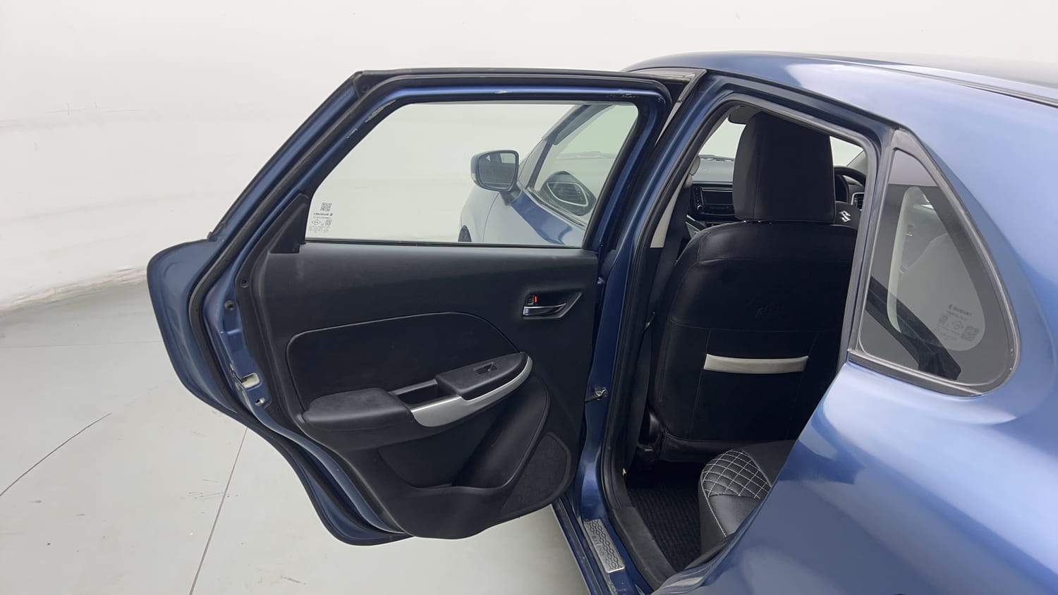 Used 2016 Maruti Suzuki Baleno Delta 1.2 Petrol Manual interior LEFT REAR DOOR OPEN VIEW