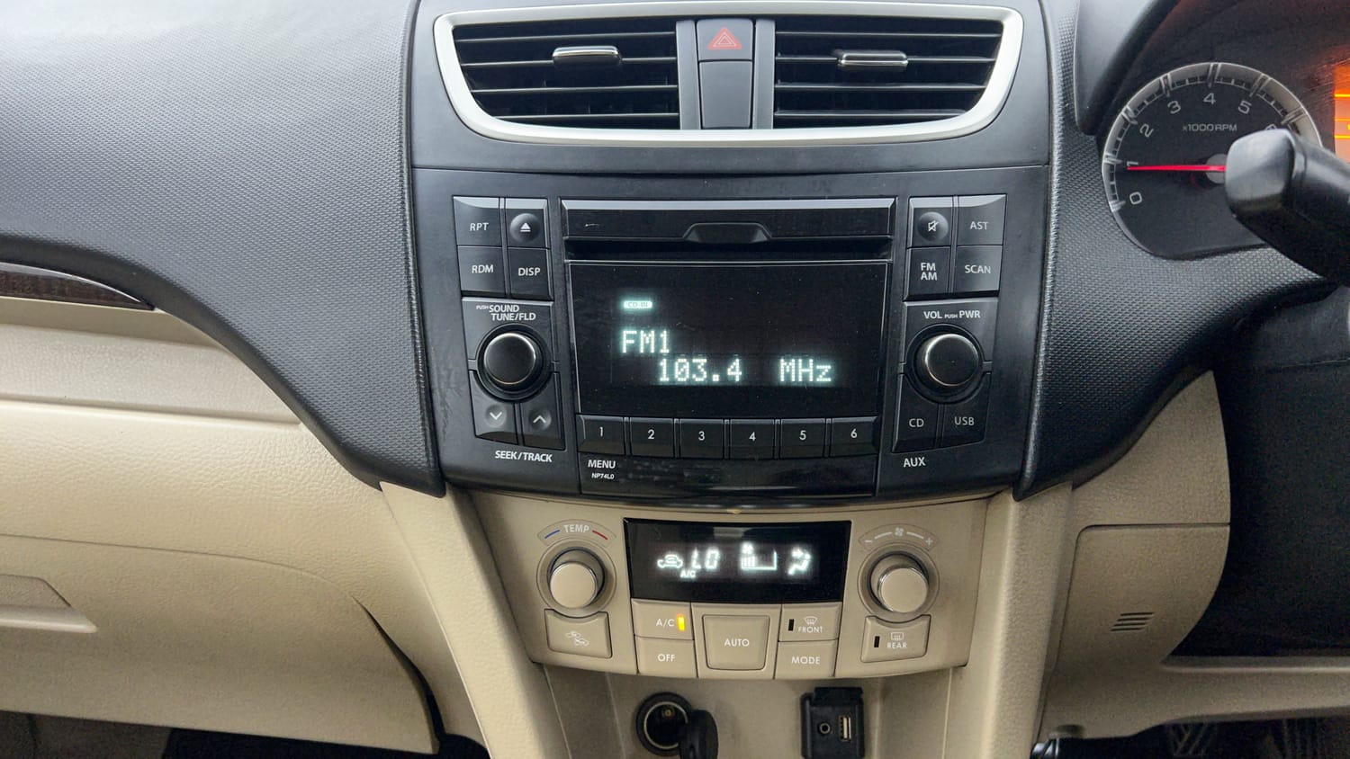 Used 2012 Maruti Suzuki Swift Dzire ZXI Petrol Manual interior MUSIC SYSTEM & AC CONTROL VIEW