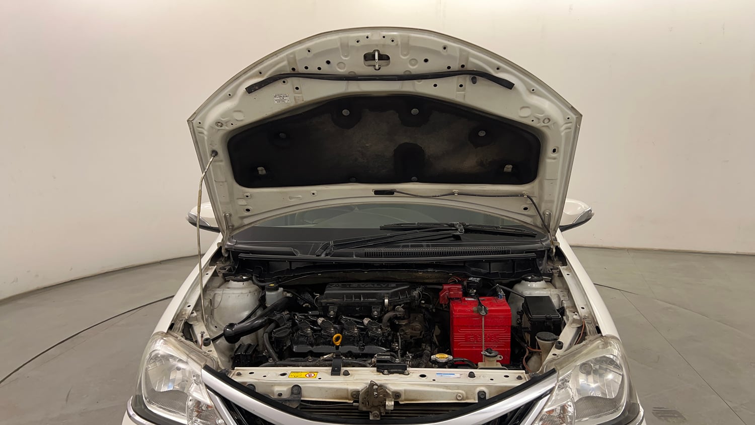 Used 2015 Toyota Etios VX Petrol Manual engine ENGINE & BONNET OPEN FRONT VIEW