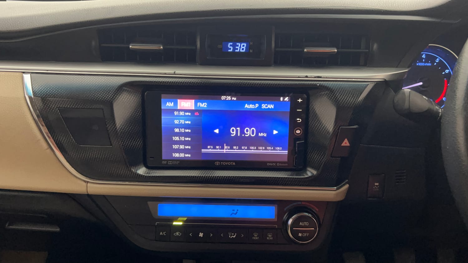 Used 2017 Toyota Corolla Altis G Petrol Petrol Manual interior MUSIC SYSTEM & AC CONTROL VIEW