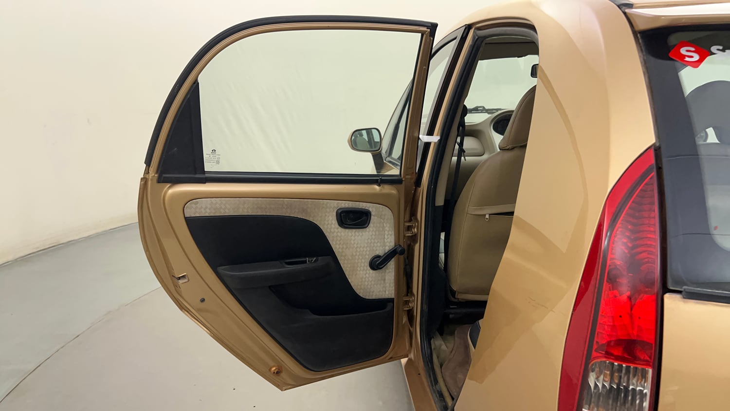 Used 2014 Tata Nano Twist XT Petrol Manual interior LEFT REAR DOOR OPEN VIEW