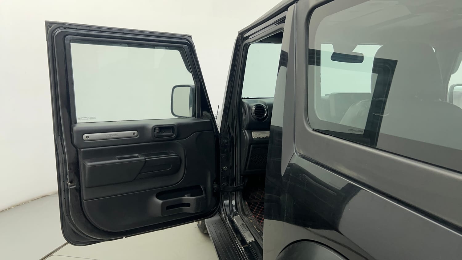 Used 2021 mahindra Thar LX Hard Top Diesel AT 4WD Diesel Automatic interior LEFT FRONT DOOR OPEN VIEW
