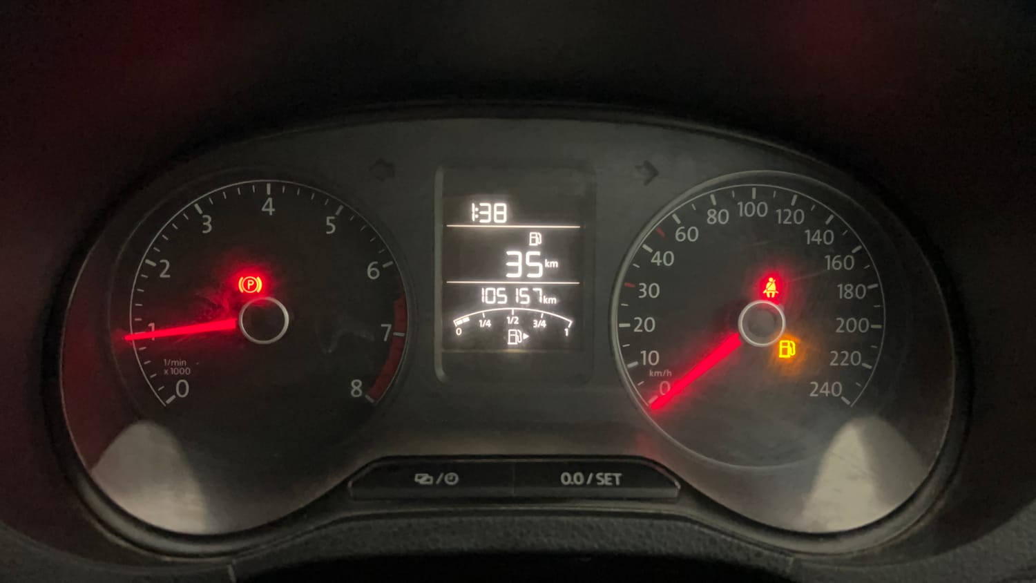 Used 2020 Volkswagen Polo Comfortline 1.0L (P) Petrol Manual interior CLUSTERMETER VIEW