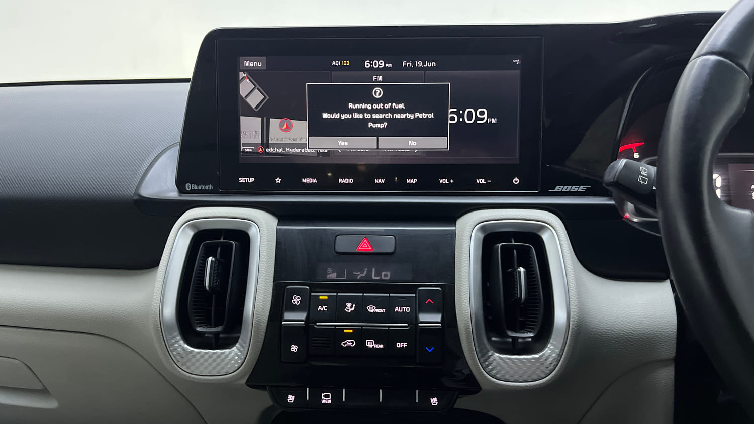 Used 2025 Kia Sonet HTX Plus 1.5 Diesel Manual interior MUSIC SYSTEM & AC CONTROL VIEW