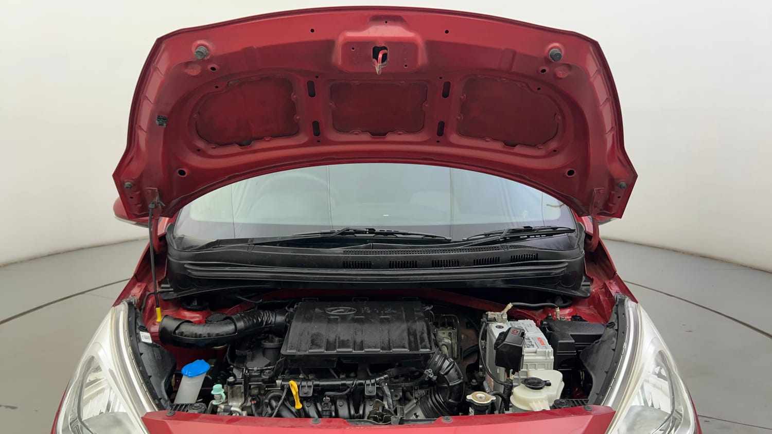Used 2019 Hyundai Grand i10 Sportz 1.2 Kappa VTVT Petrol Manual engine ENGINE & BONNET OPEN FRONT VIEW