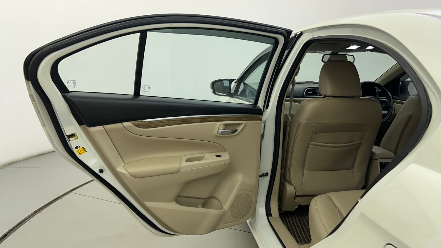 Used 2022 Maruti Suzuki Ciaz Alpha 1.5 AT Petrol Automatic interior LEFT REAR DOOR OPEN VIEW