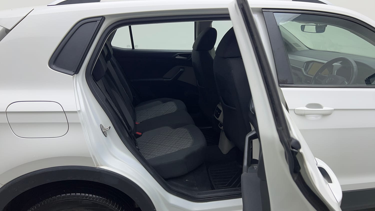 Used 2024 Volkswagen Taigun Highline 1.0 TSI MT Petrol Manual interior RIGHT SIDE REAR DOOR CABIN VIEW