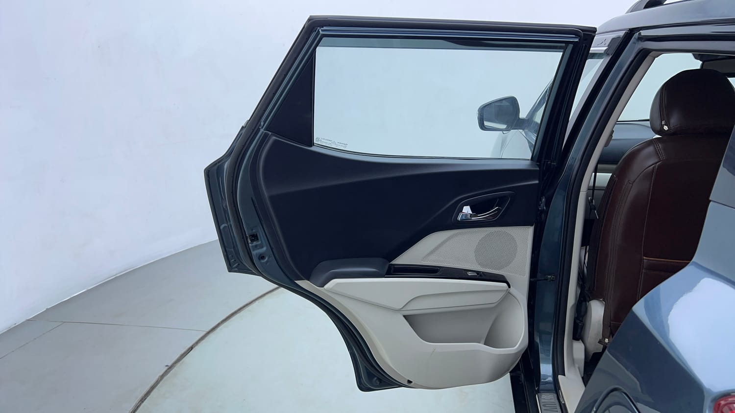 Used 2023 Mahindra XUV 300 W8 (O) 1.5 Diesel AMT Diesel Automatic interior LEFT REAR DOOR OPEN VIEW