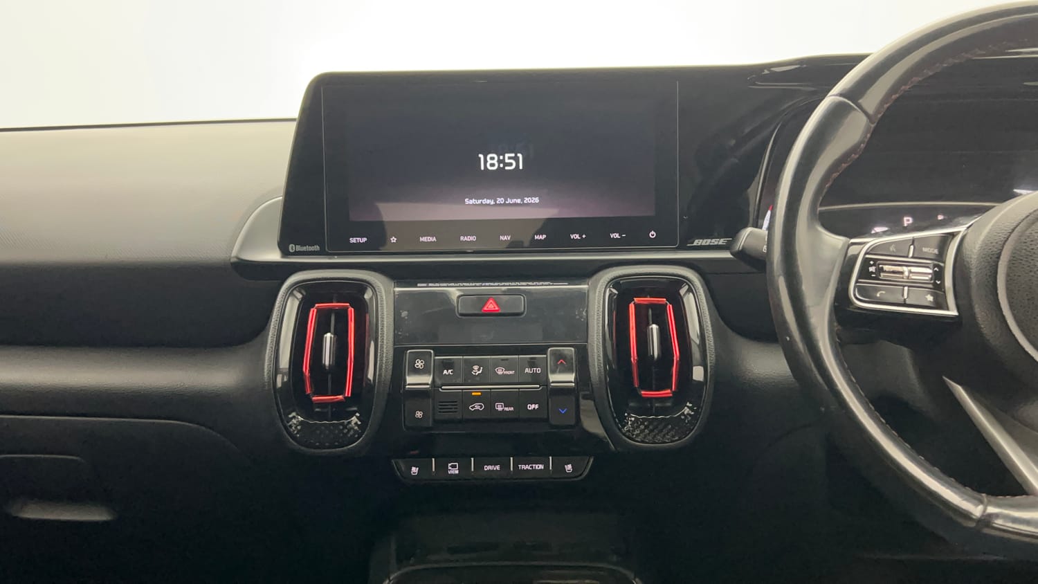 Used 2021 Kia Sonet GTX Plus 1.0 DCT Petrol Automatic interior MUSIC SYSTEM & AC CONTROL VIEW