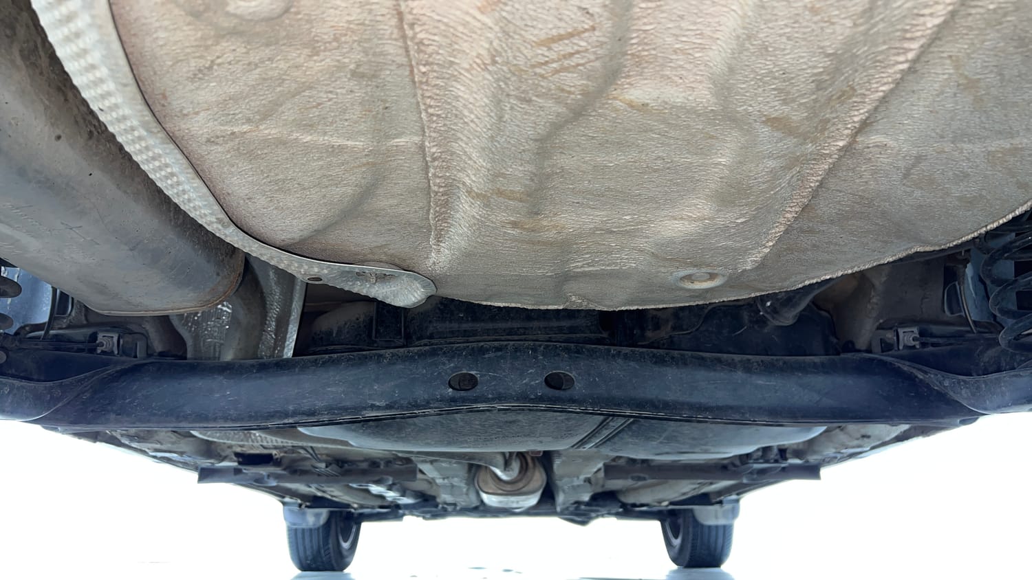 Used 2024 Volkswagen Taigun Highline 1.0 TSI MT Petrol Manual extra REAR UNDERBODY VIEW (TAKEN FROM REAR)
