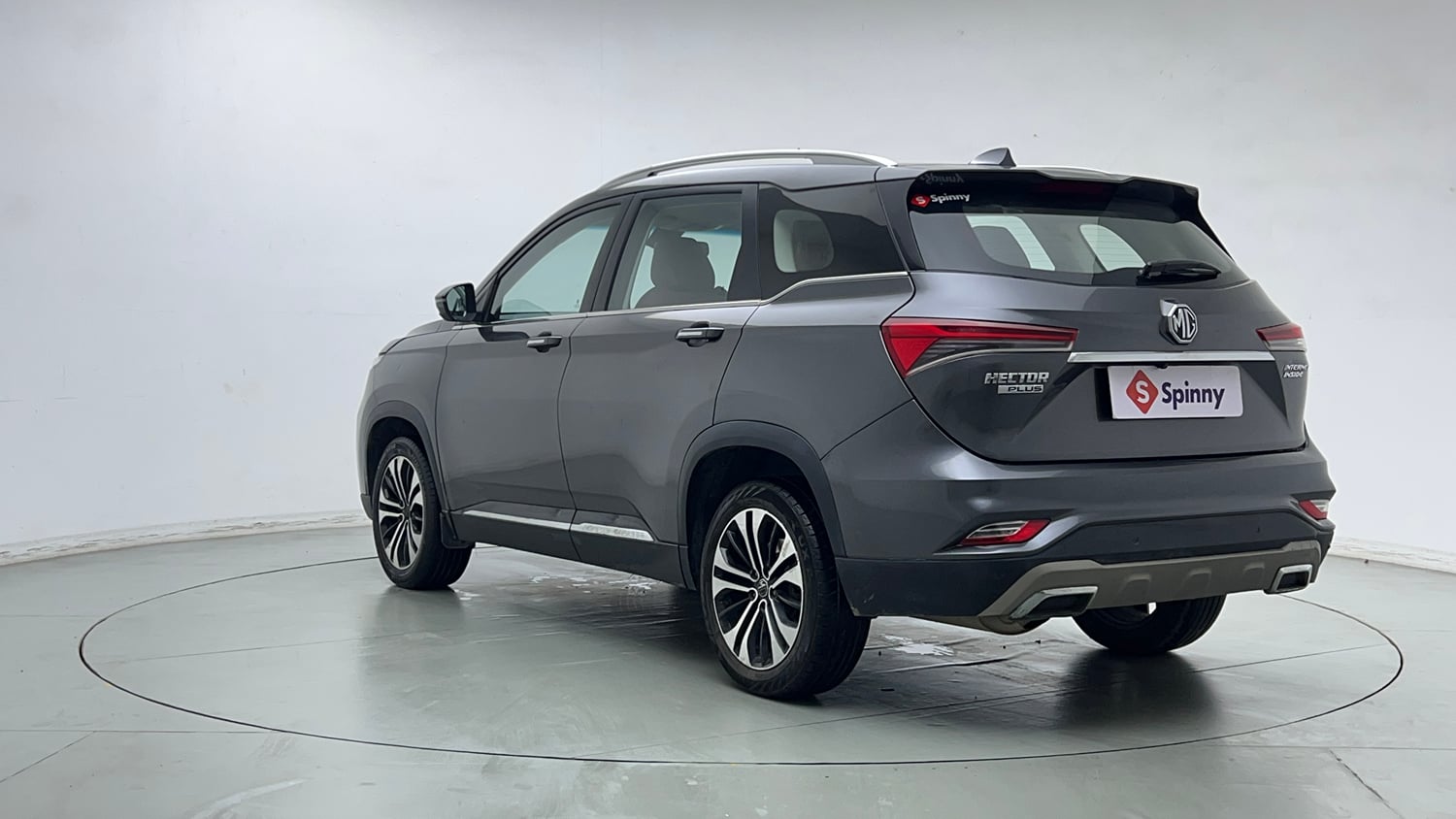 Used 2022 MG Motors Hector Plus Sharp 1.5 Petrol Turbo CVT 6-STR Petrol Automatic exterior LEFT REAR CORNER VIEW