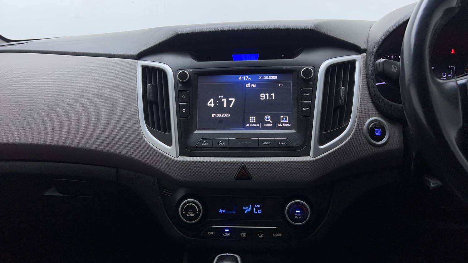 Used 2020 Hyundai Creta SX 1.6 AT Petrol Petrol Automatic interior MUSIC SYSTEM & AC CONTROL VIEW