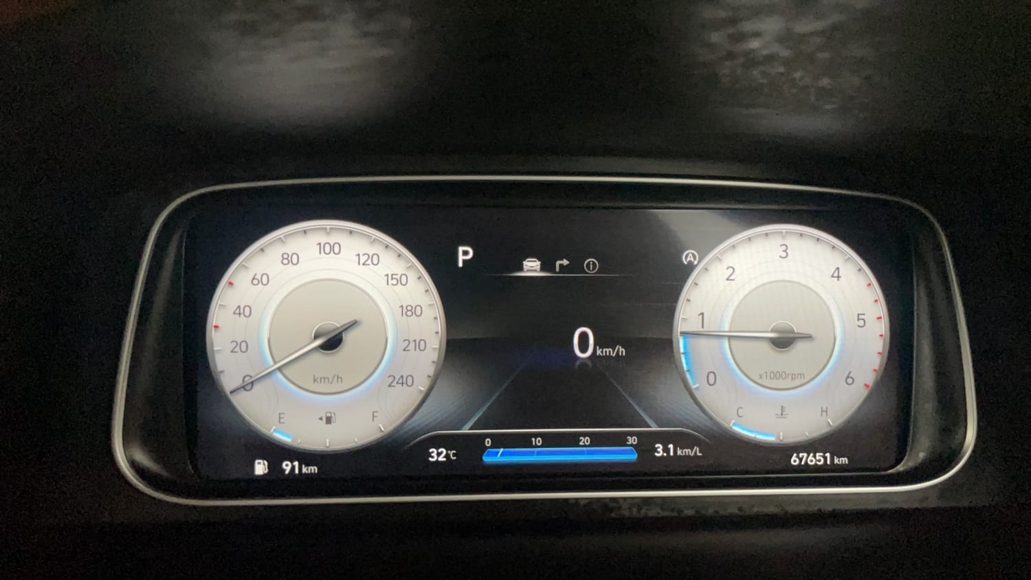 Used 2023 Hyundai Alcazar Signature (O) 6 STR 1.5 Diesel AT Diesel Automatic interior CLUSTERMETER VIEW