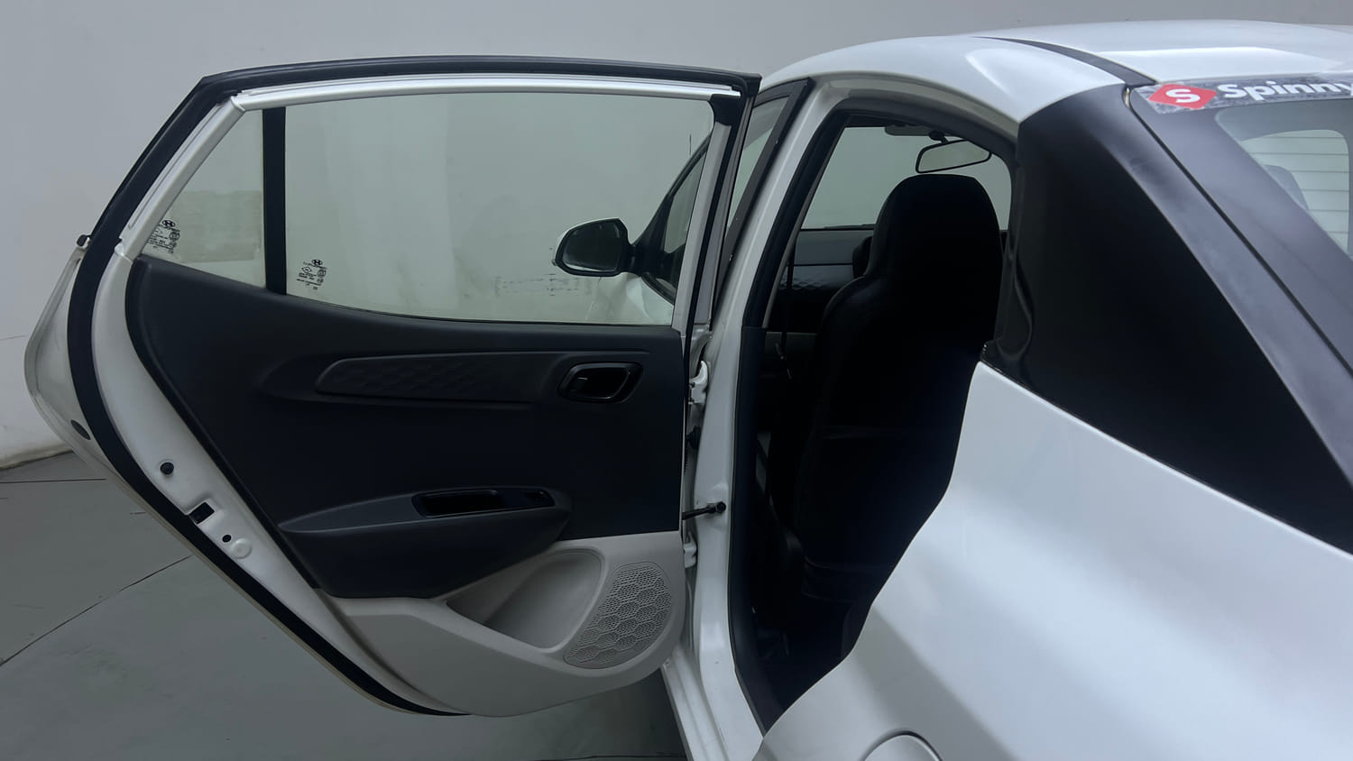 Used 2021 Hyundai Aura SX Plus 1.0 Petrol Petrol Manual interior LEFT REAR DOOR OPEN VIEW