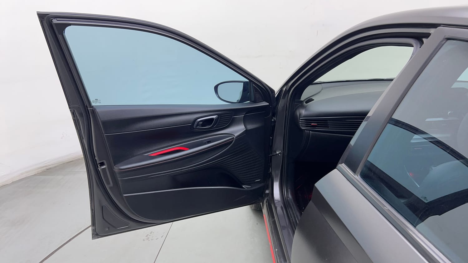 Used 2024 Hyundai i20 N Line N8 1.0 Turbo DCT Petrol Automatic interior LEFT FRONT DOOR OPEN VIEW