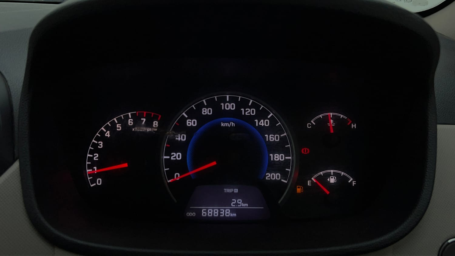 Used 2014 Hyundai Grand i10 Sportz 1.2 Kappa VTVT Petrol Manual interior CLUSTERMETER VIEW