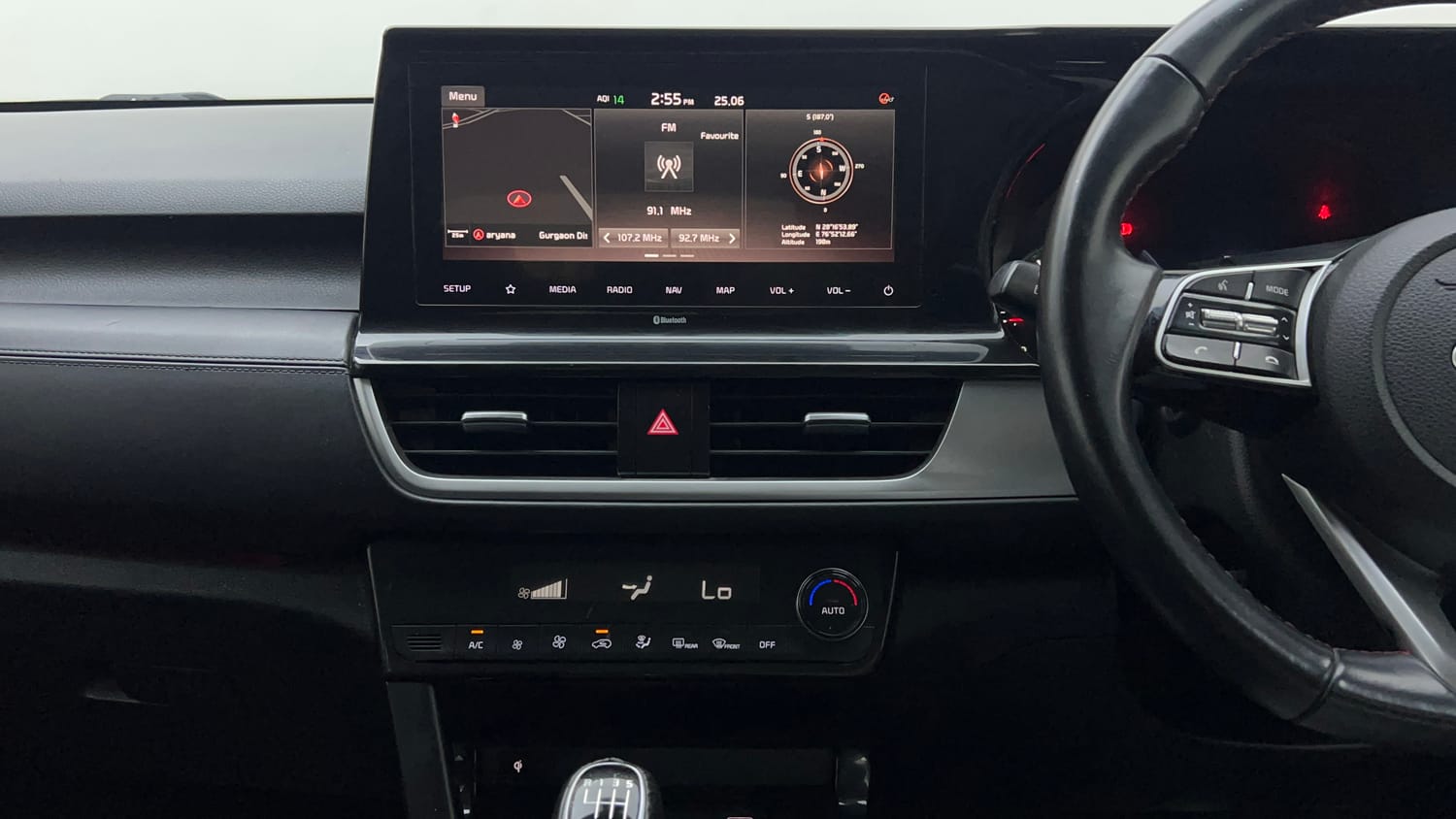 Used 2019 Kia Seltos GTX 1.4 Petrol Manual interior MUSIC SYSTEM & AC CONTROL VIEW