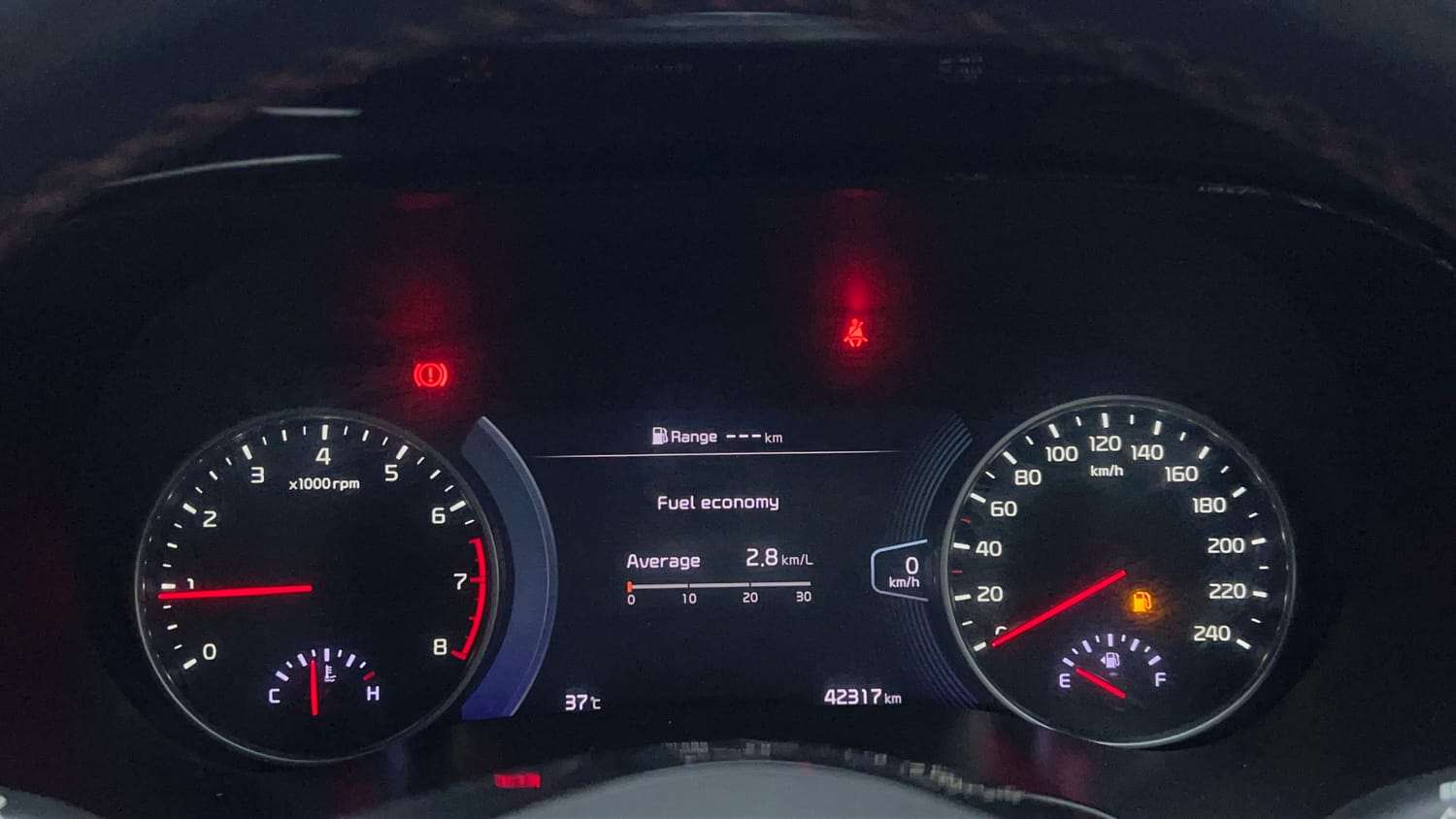 Used 2019 Kia Seltos GTX 1.4 Petrol Manual interior CLUSTERMETER VIEW