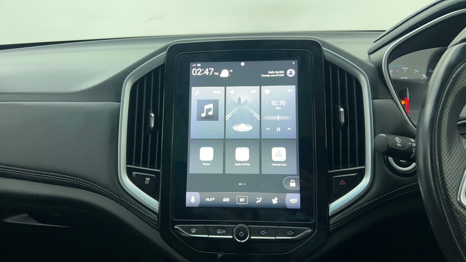 Used 2019 MG Motors Hector Sharp 1.5 DCT Petrol Petrol Automatic interior MUSIC SYSTEM & AC CONTROL VIEW