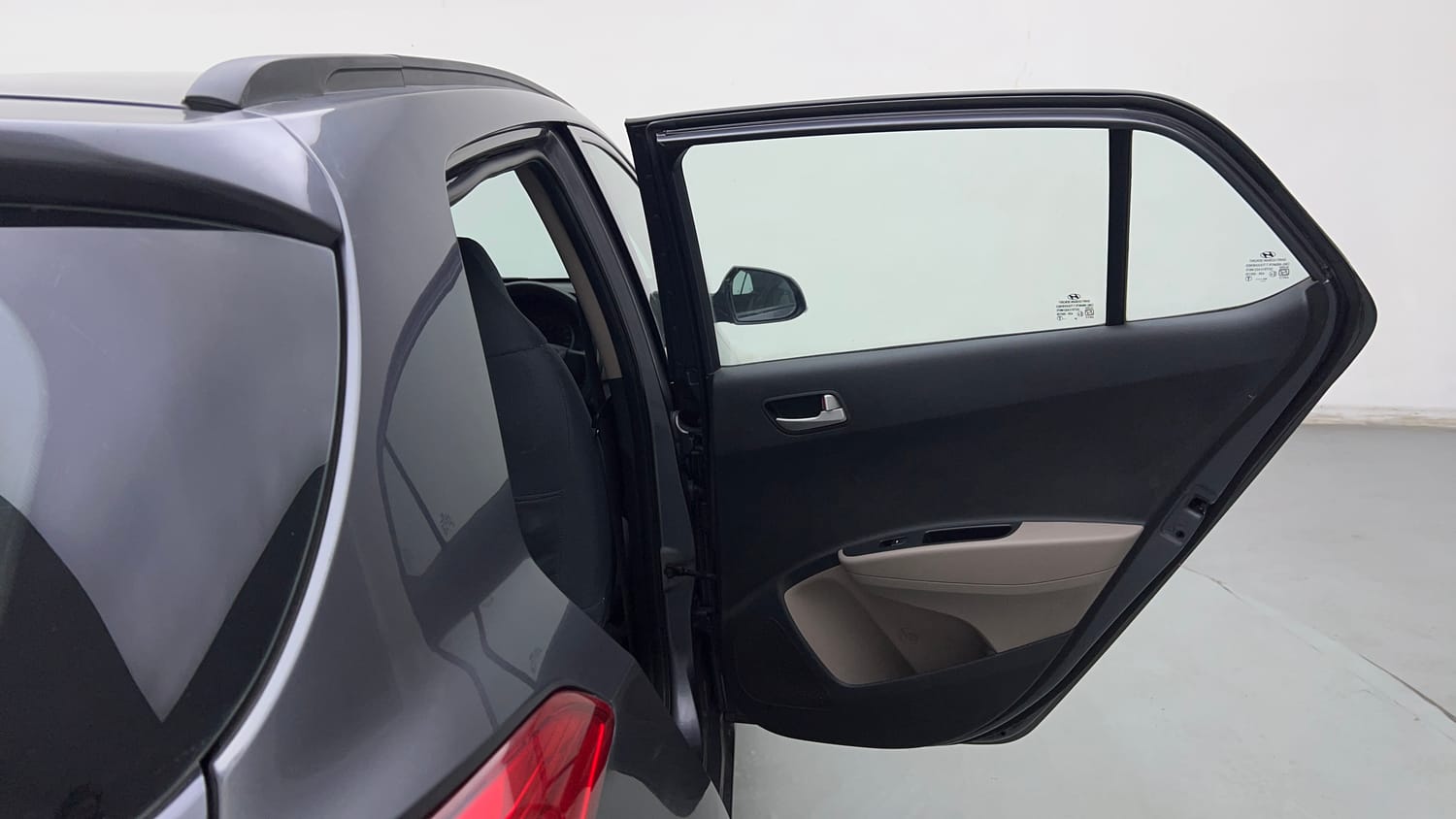 Used 2014 Hyundai Grand i10 Sportz 1.2 Kappa VTVT Petrol Manual interior RIGHT REAR DOOR OPEN VIEW
