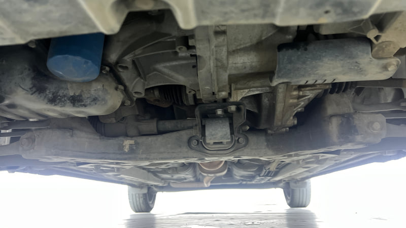 Used 2021 Hyundai Aura S 1.2 AMT Petrol Petrol Automatic extra FRONT LEFT UNDERBODY VIEW