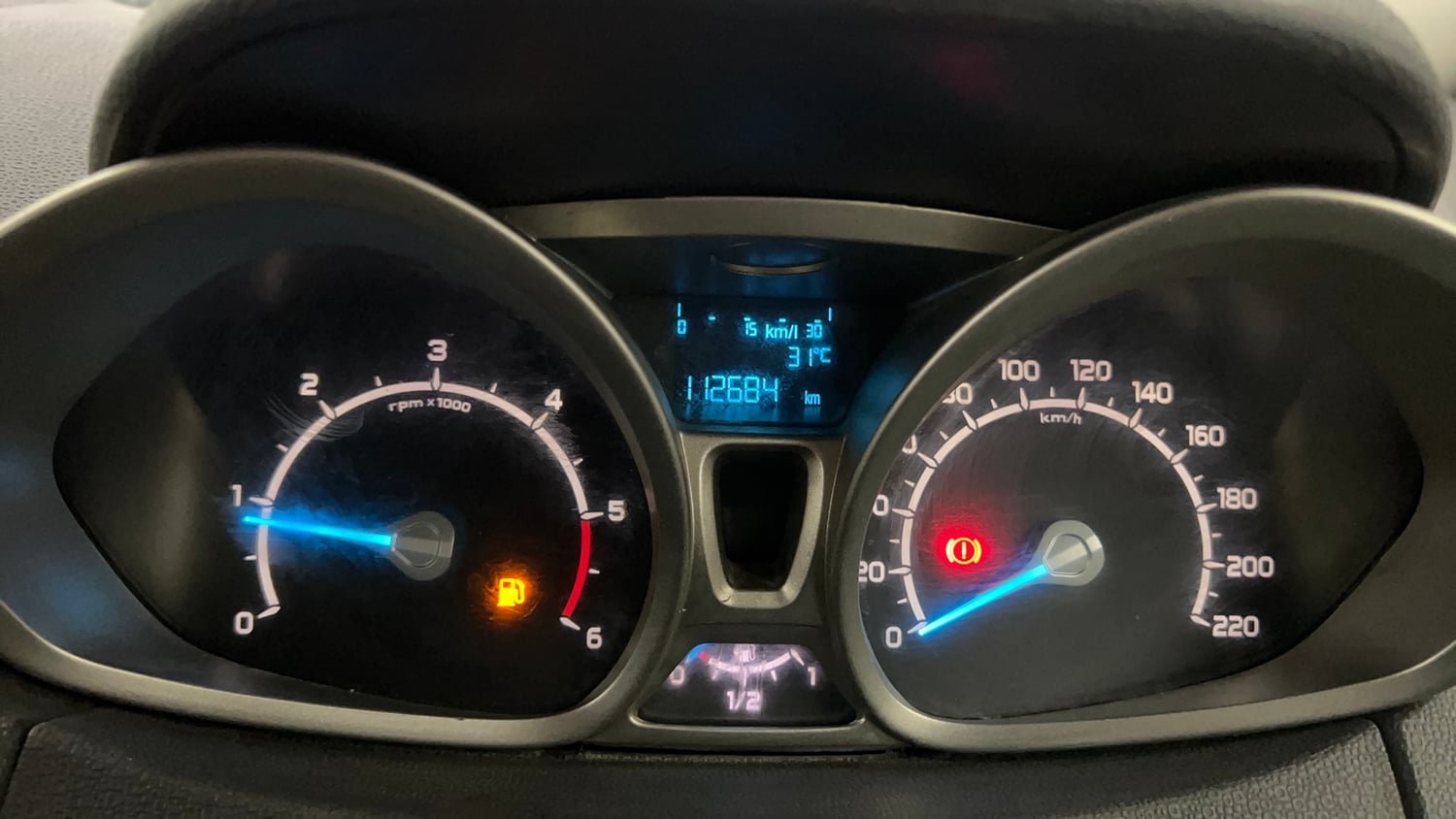 Used 2015 Ford EcoSport Titanium 1.5L TDCi Diesel Manual interior CLUSTERMETER VIEW