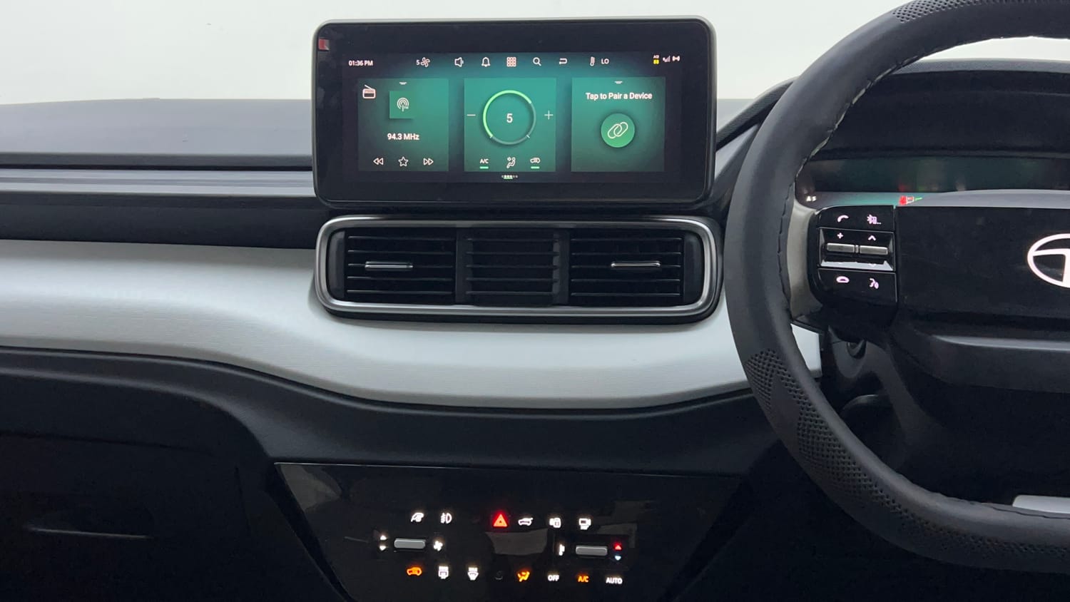 Used 2024 Tata Punch EV Empowered Plus S 3.3 Electric Automatic interior MUSIC SYSTEM & AC CONTROL VIEW