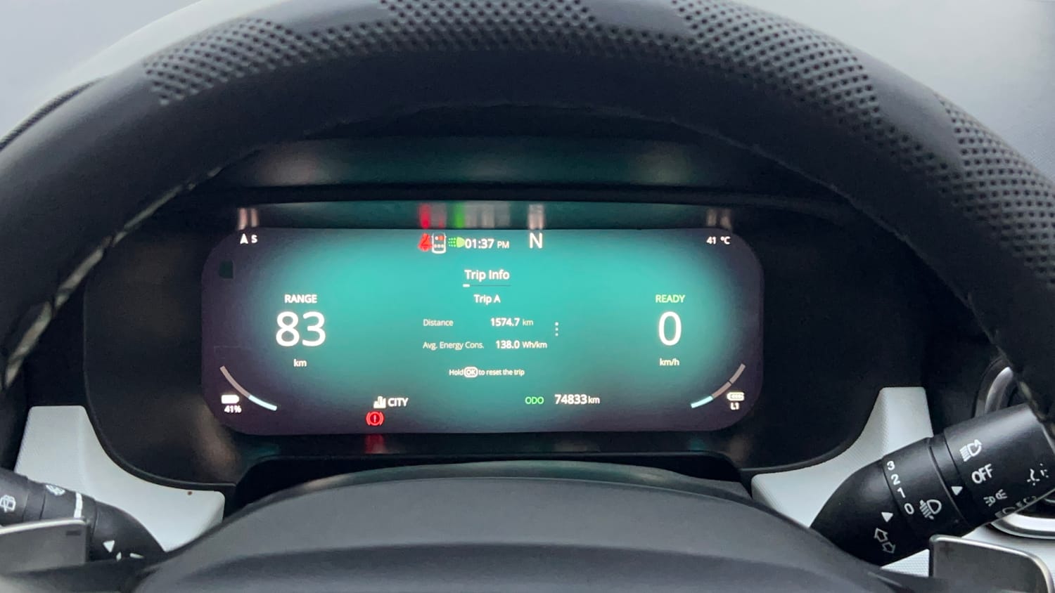 Used 2024 Tata Punch EV Empowered Plus S 3.3 Electric Automatic interior CLUSTERMETER VIEW