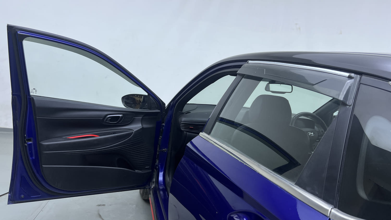 Used 2022 Hyundai i20 N Line N8 1.0 Turbo DCT Dual Tone Petrol Automatic interior LEFT FRONT DOOR OPEN VIEW