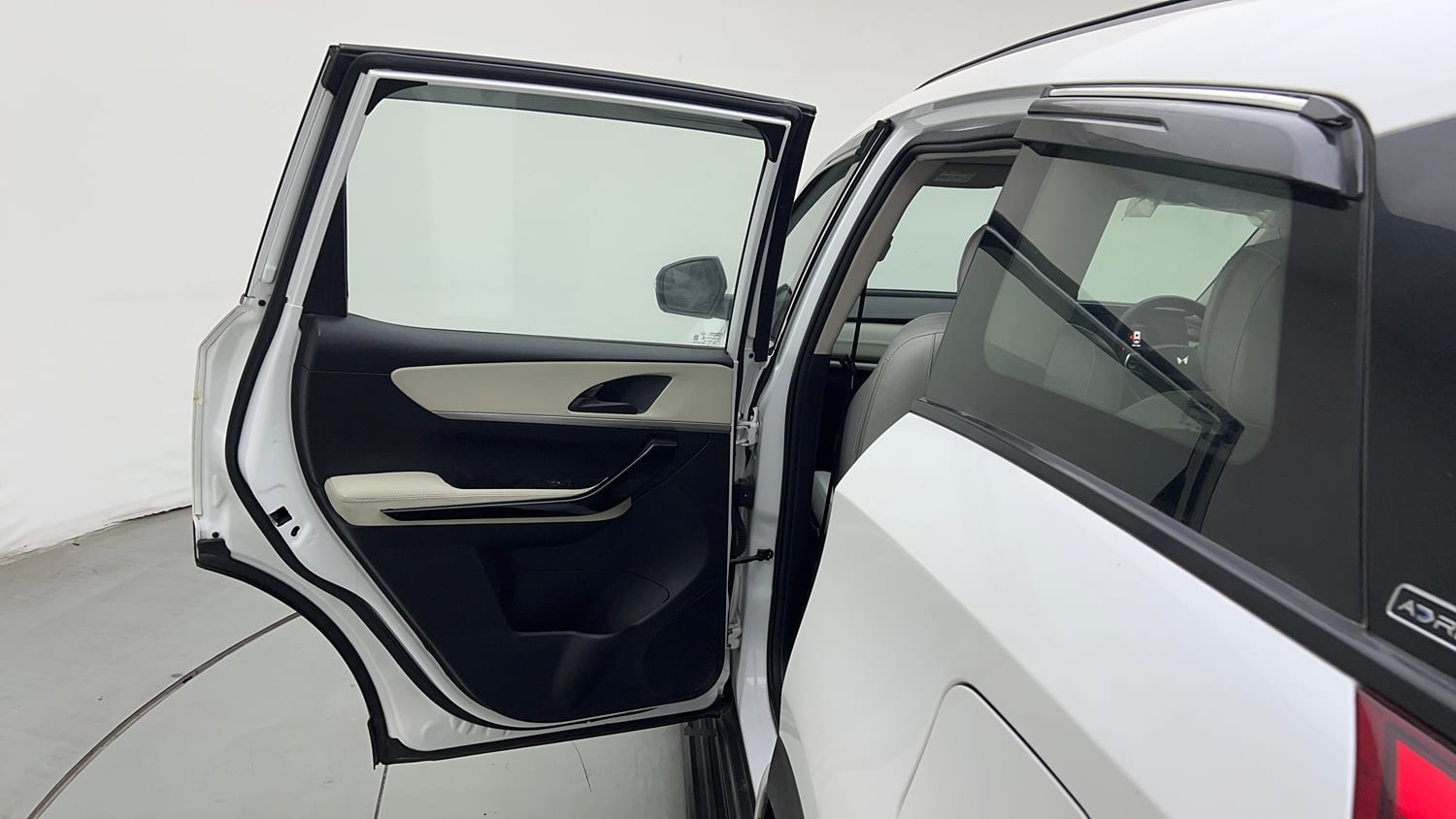 Used 2022 Mahindra XUV700 AX 5 Petrol MT 5 STR Petrol Manual interior LEFT REAR DOOR OPEN VIEW