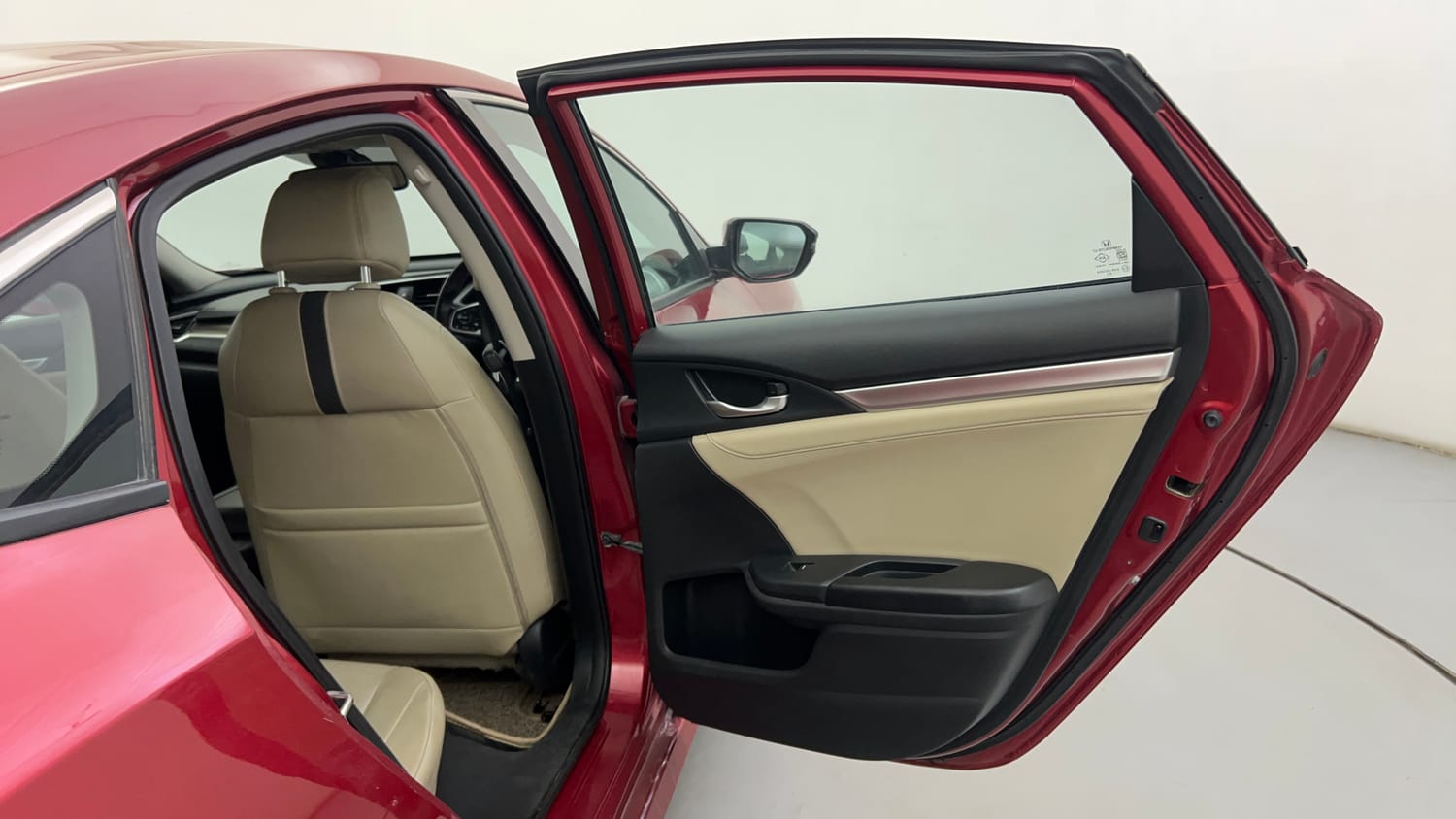 Used 2019 Honda Civic ZX CVT Petrol Petrol Automatic interior RIGHT REAR DOOR OPEN VIEW