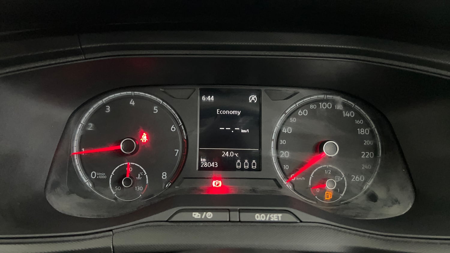 Used 2024 Volkswagen Taigun Comfortline 1.0 TSI MT Petrol Manual interior CLUSTERMETER VIEW