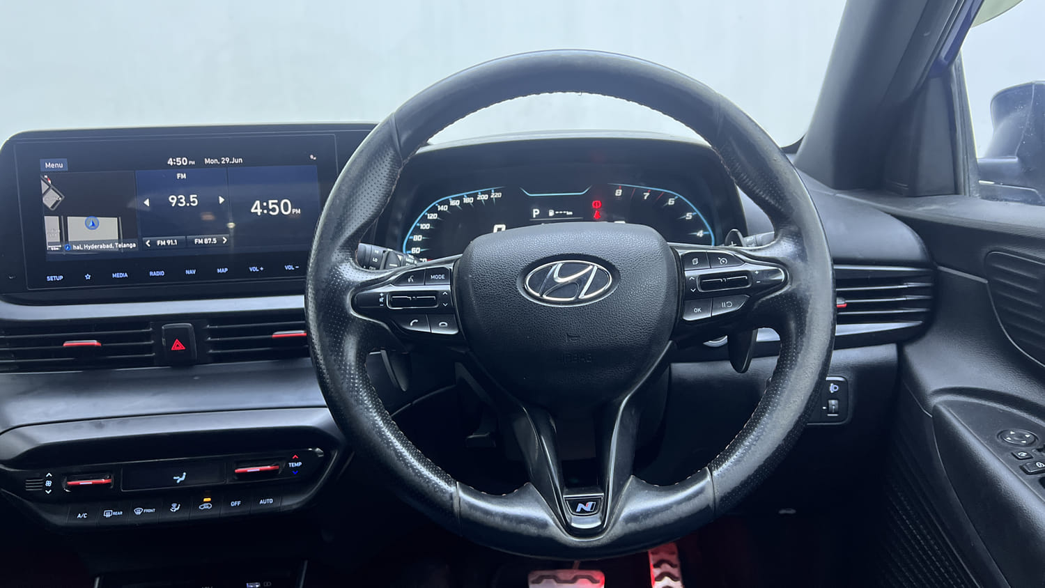 Used 2022 Hyundai i20 N Line N8 1.0 Turbo DCT Dual Tone Petrol Automatic interior STEERING VIEW