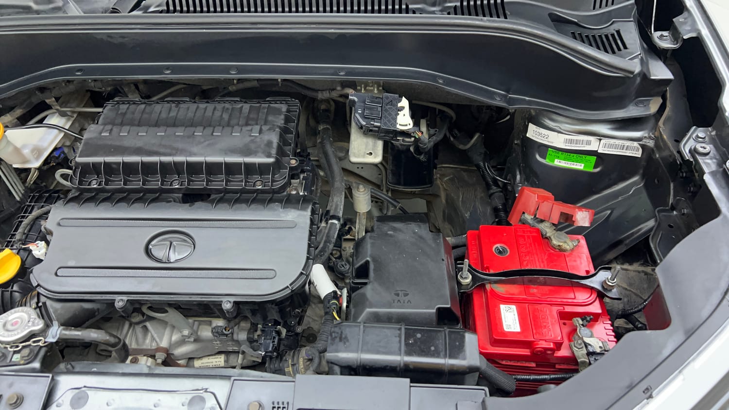 Used 2022 Tata Punch Creative Dual Tone Petrol Manual engine ENGINE LEFT SIDE VIEW