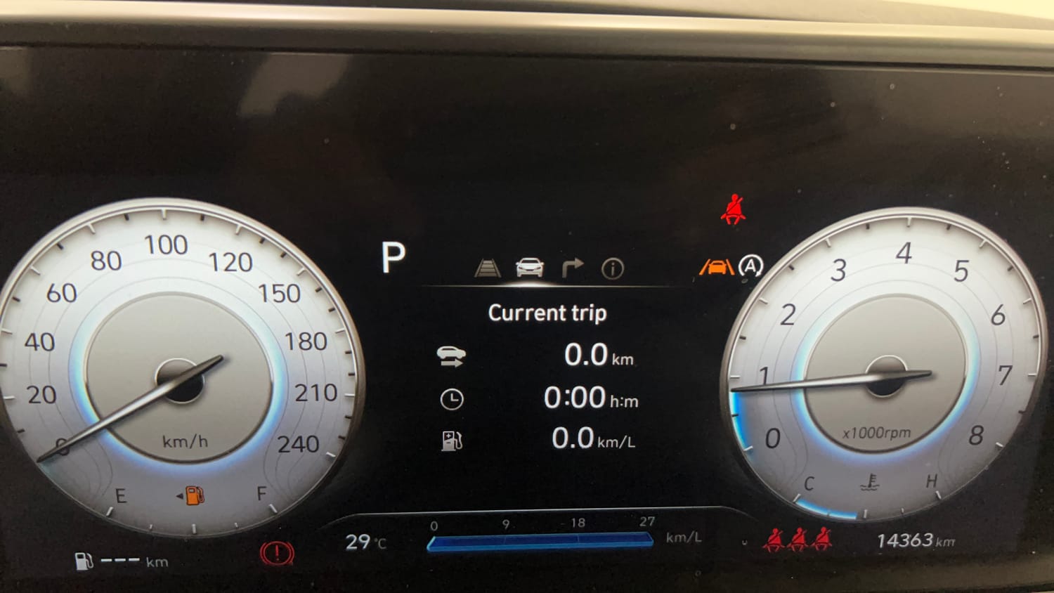 Used 2025 Hyundai Creta 1.5 MPi Petrol IVT SX(O) Knight Edition Petrol Automatic interior CLUSTERMETER VIEW