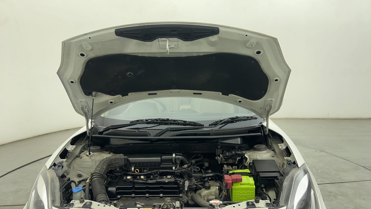 Used 2019 Maruti Suzuki Dzire ZXi Plus AMT Petrol Automatic engine ENGINE & BONNET OPEN FRONT VIEW