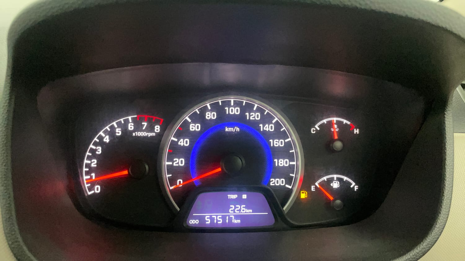 Used 2018 Hyundai Grand i10 Sportz 1.2 Kappa VTVT Petrol Manual interior CLUSTERMETER VIEW