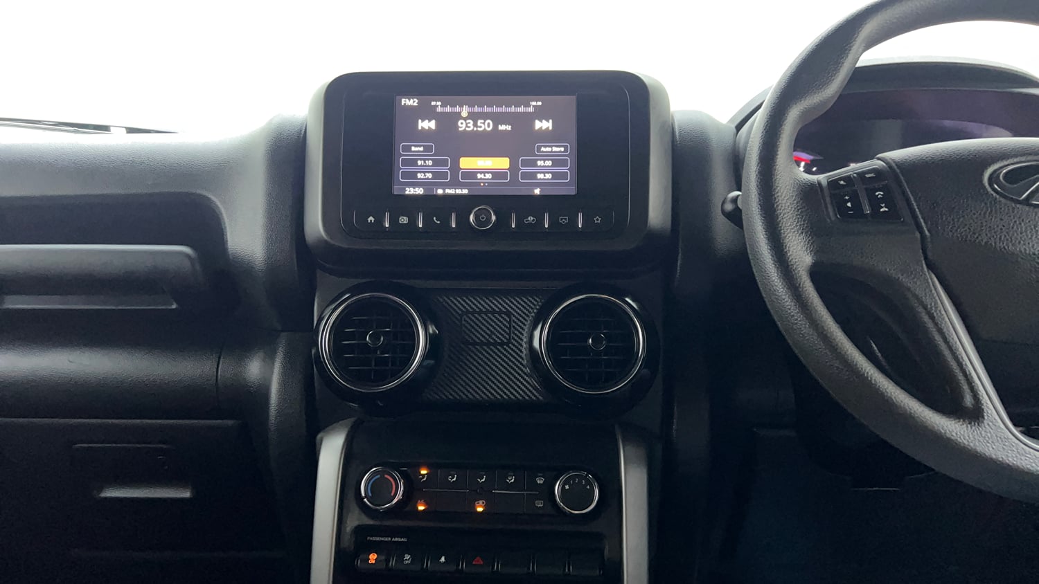 Used 2022 mahindra Thar LX Hard Top Petrol AT 4WD Petrol Automatic interior MUSIC SYSTEM & AC CONTROL VIEW