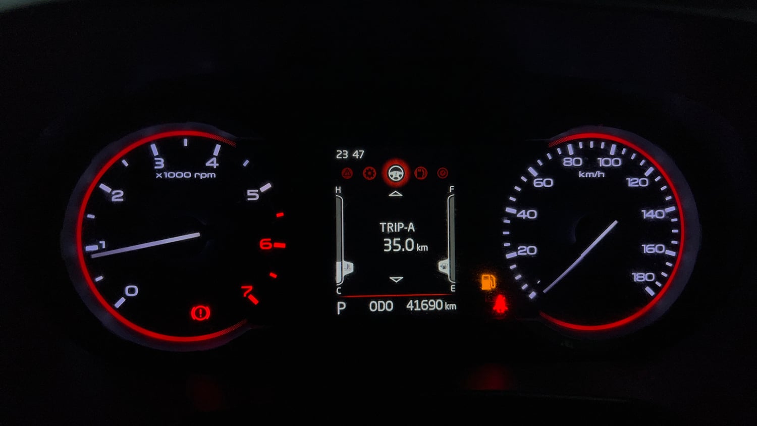 Used 2022 mahindra Thar LX Hard Top Petrol AT 4WD Petrol Automatic interior CLUSTERMETER VIEW