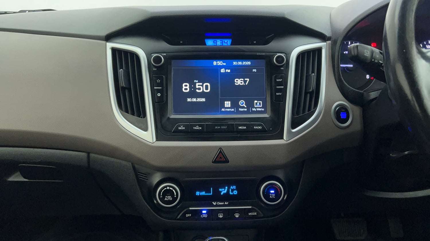 Used 2019 Hyundai Creta SX 1.6 AT CRDi Diesel Automatic interior MUSIC SYSTEM & AC CONTROL VIEW