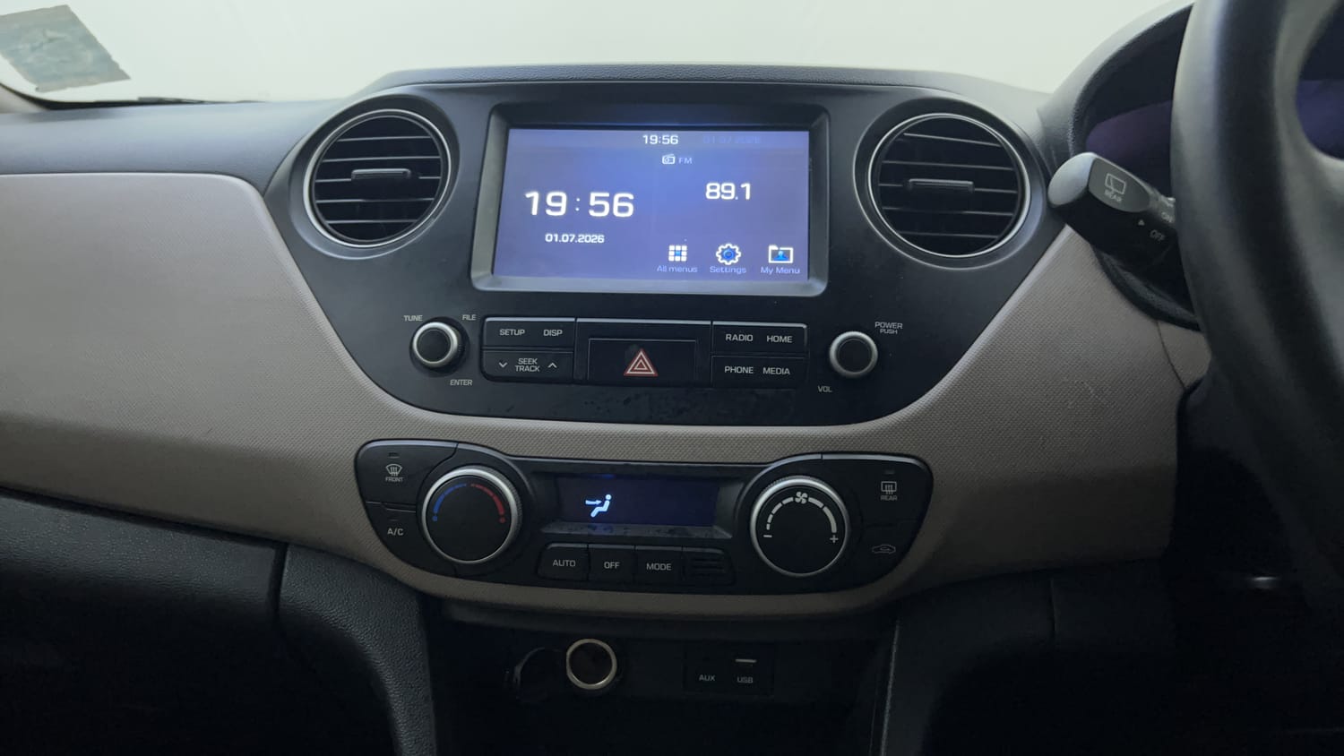 Used 2017 Hyundai Grand i10 Asta 1.2 Kappa VTVT Petrol Manual interior MUSIC SYSTEM & AC CONTROL VIEW