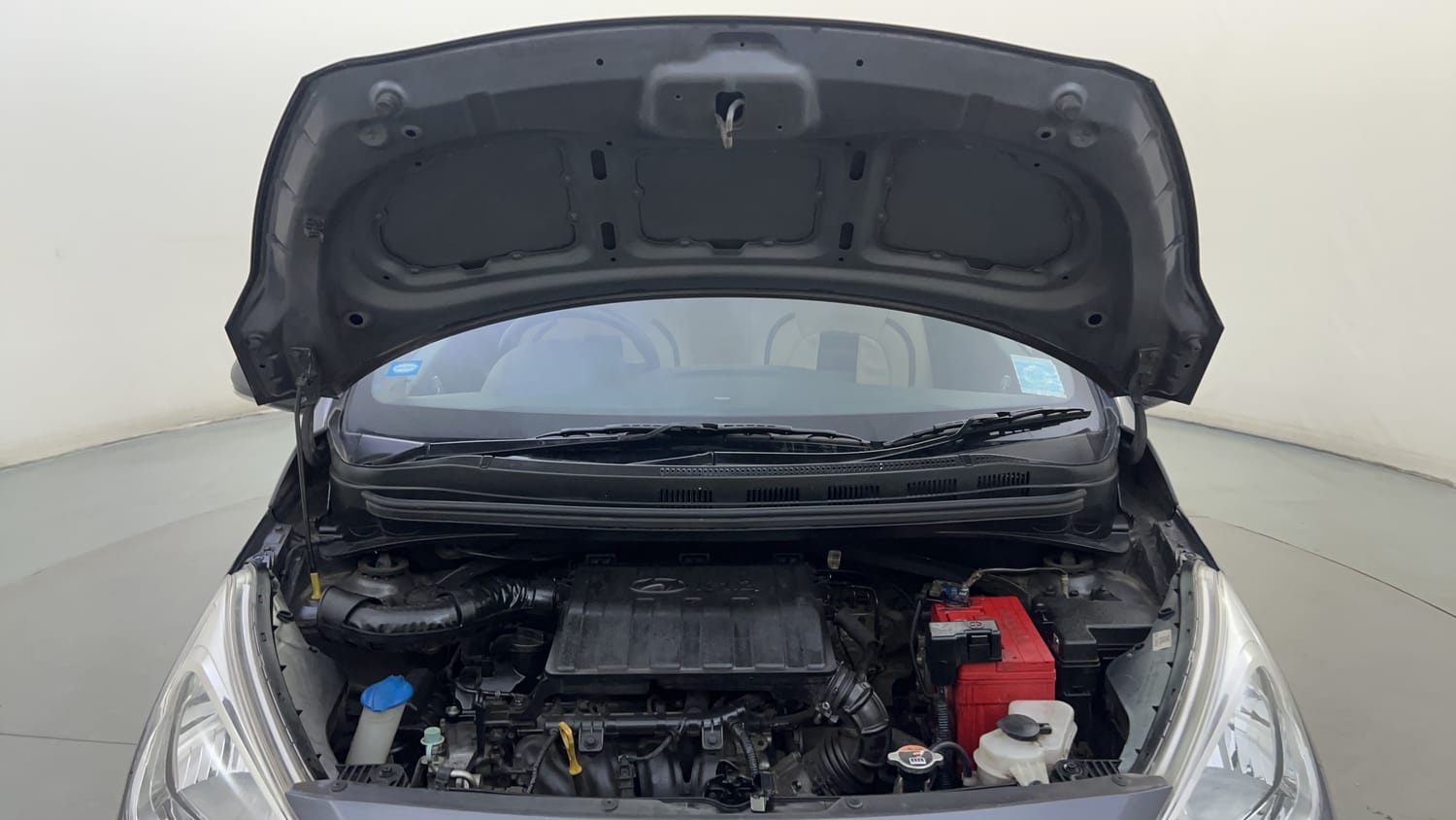 Used 2017 Hyundai Grand i10 Asta 1.2 Kappa VTVT Petrol Manual engine ENGINE & BONNET OPEN FRONT VIEW
