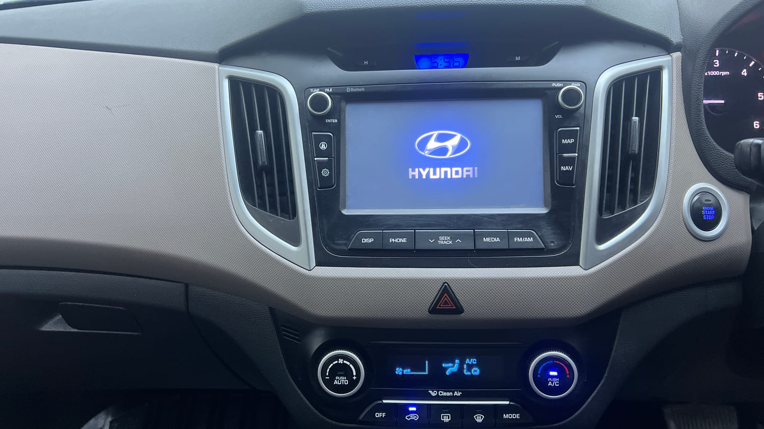 Used 2018 Hyundai Creta SX Plus 1.6 AT CRDI Diesel Automatic interior MUSIC SYSTEM & AC CONTROL VIEW