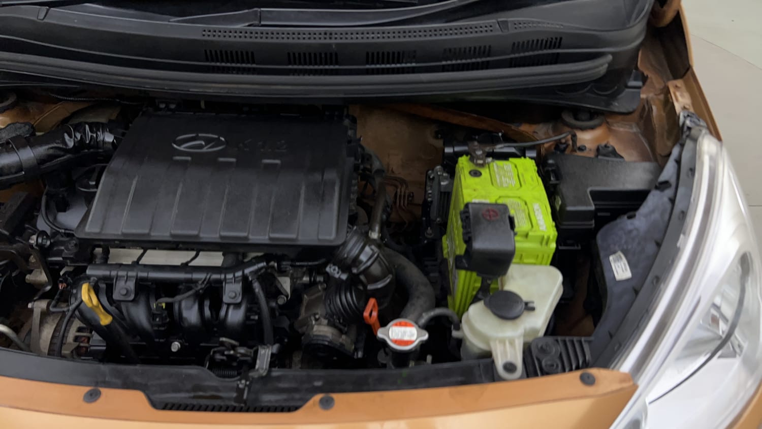 Used 2015 Hyundai Grand i10 Asta AT 1.2 Kappa VTVT Petrol Automatic engine ENGINE LEFT SIDE VIEW