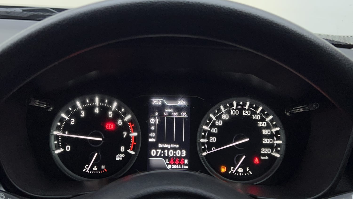 Used 2024 Maruti Suzuki Grand Vitara Zeta Smart Hybrid Petrol Manual interior CLUSTERMETER VIEW
