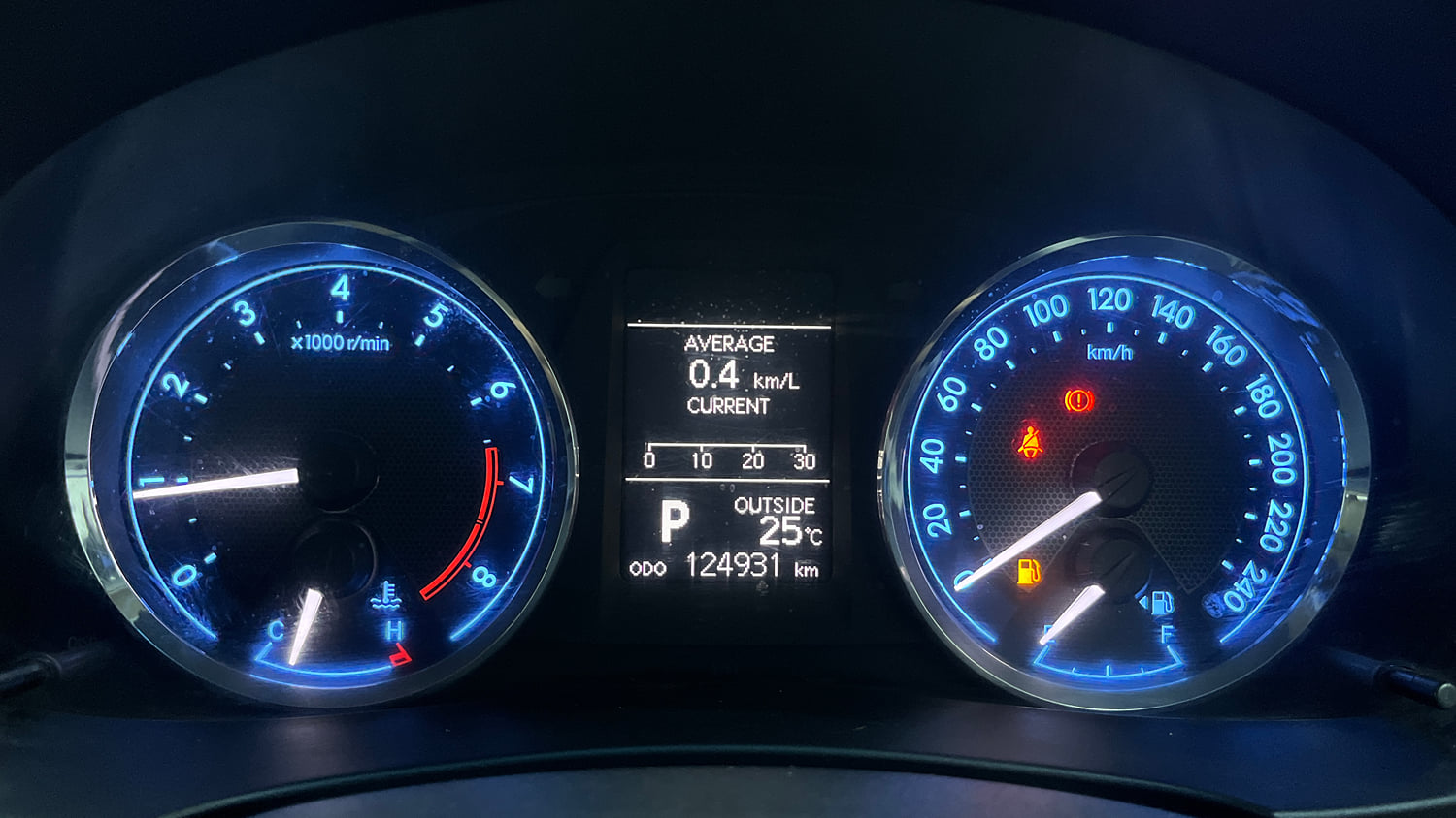 Used 2015 Toyota Corolla Altis G AT Petrol Petrol Automatic interior CLUSTERMETER VIEW