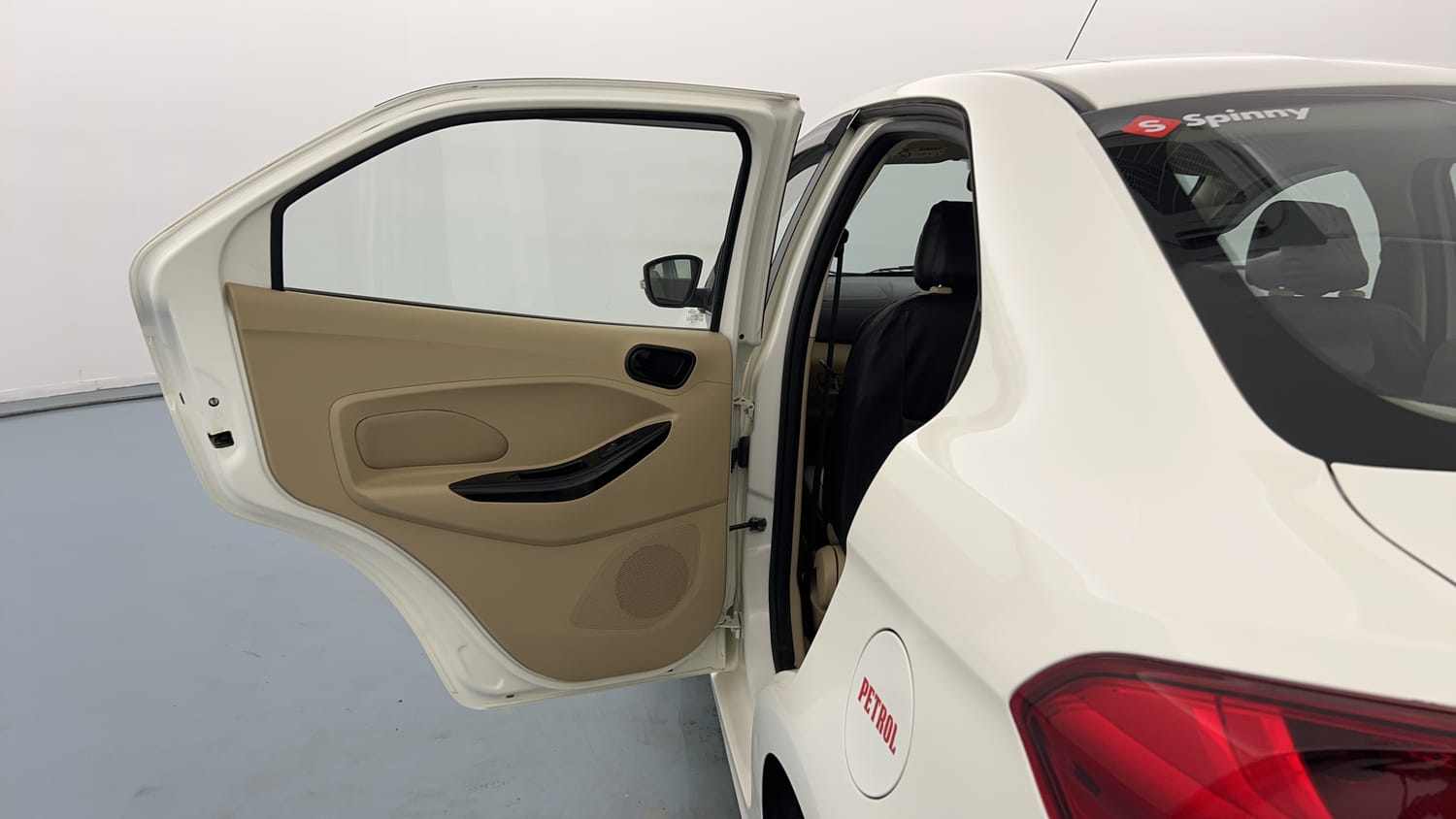 Used 2021 Ford Figo Aspire Titanium 1.2 Ti-VCT Petrol Manual interior LEFT REAR DOOR OPEN VIEW
