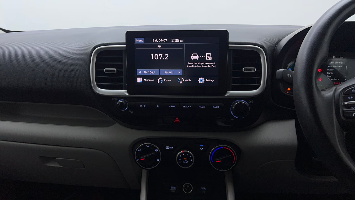 Used 2024 Hyundai Venue S (O) 1.2 Petrol Petrol Manual interior MUSIC SYSTEM & AC CONTROL VIEW